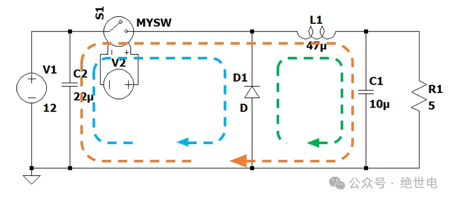 BUCK 电路环路示意图