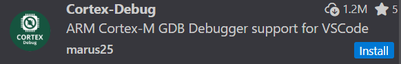 VSCode Cortex Debug 扩展安装