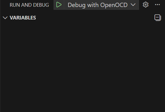 VSCode 调试界面显示 Debug with OpenOCD 选项